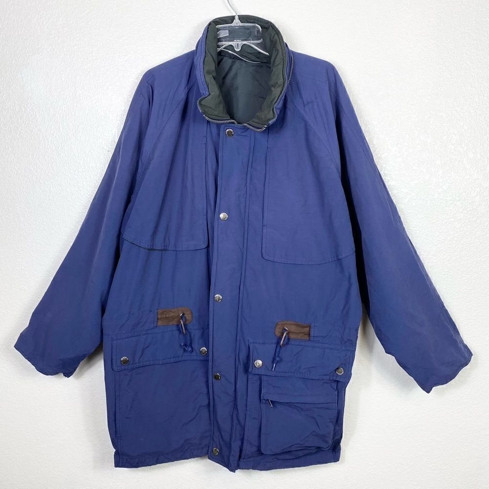 London Fog Navy Blue Zip Up Outdoor Jacket